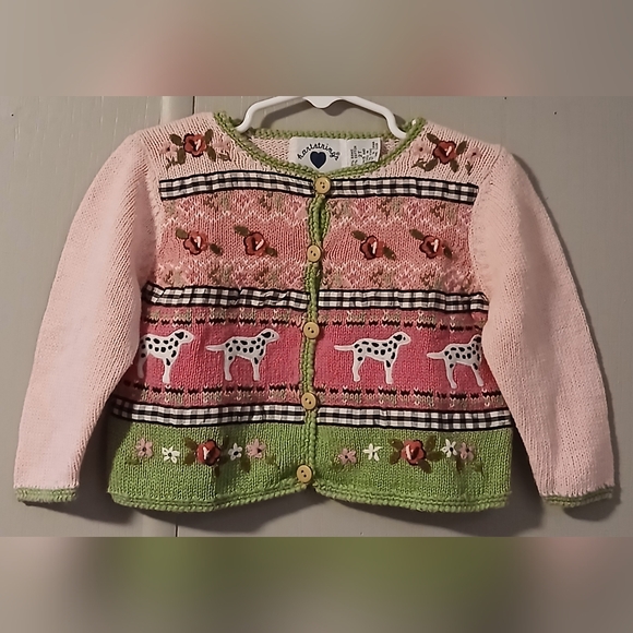 Hartstrings Girls 2t Dalmatian Sweater - Picture 1 of 4